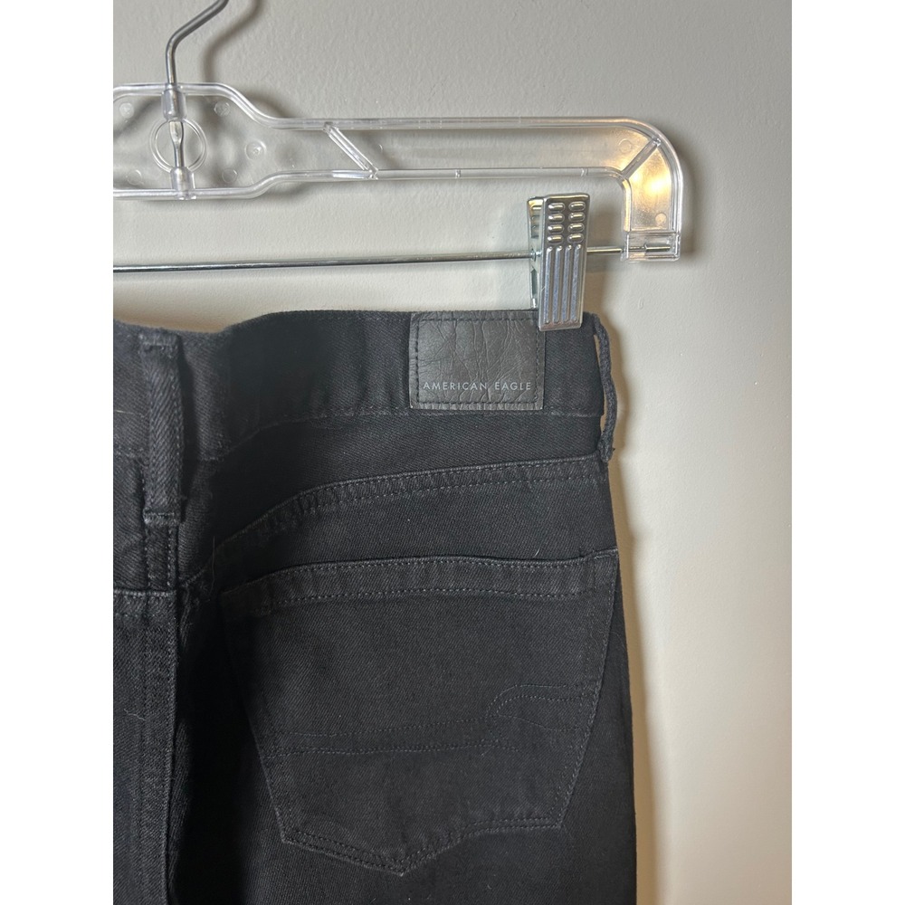 American Eagle Black Skinny Jeans High Waisted Button Fly Size 2 X-Long 1662-001 - Picture 3 of 6